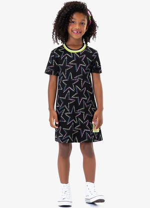 Rovi Kids - Vestido Infantil Star Preto - ROVI KIDS