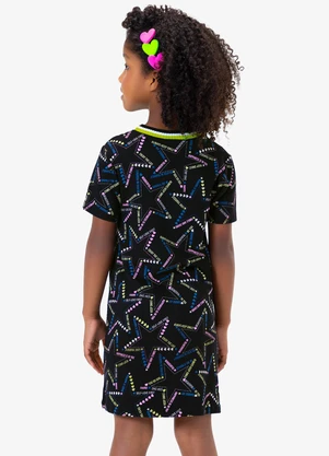 Rovi Kids - Vestido Infantil Star Preto - ROVI KIDS