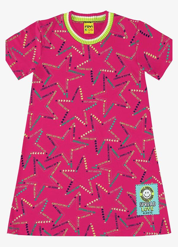 Rovi Kids - Vestido Infantil Star Rosa