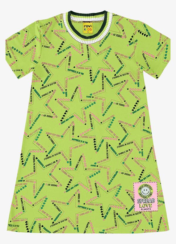 Rovi Kids - Vestido Infantil Star Verde