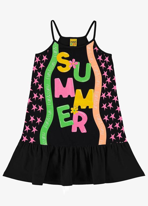 Rovi Kids - Vestido Infantil Summer Preto