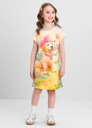 Vestido Infantil Tecidos Leves Quimby Azul - QUIMBY