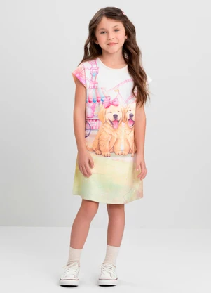 Vestido Infantil Tecidos Leves Quimby Rosa - QUIMBY