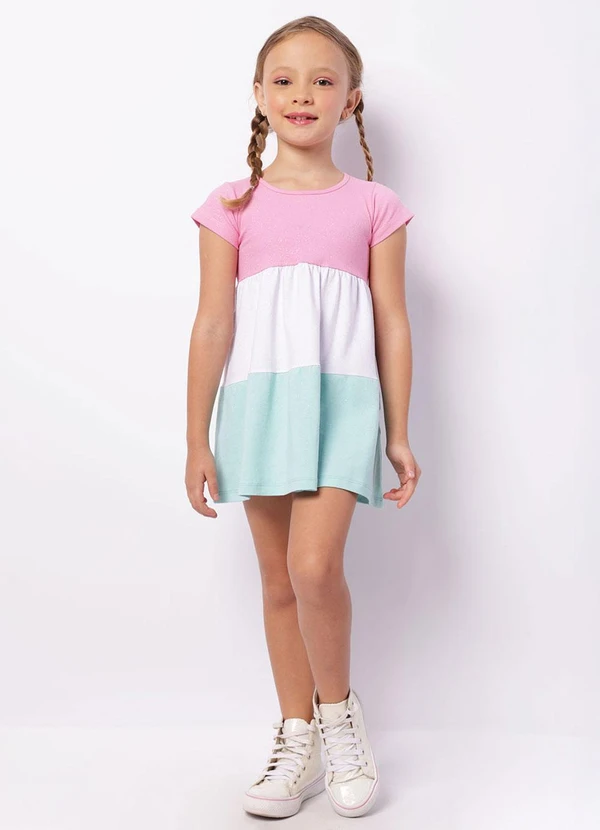 Torra - Vestido Infantil Três Marias Glitter Multicores
