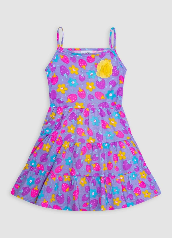 Turminha - Vestido Infantil Três Marias Roxo