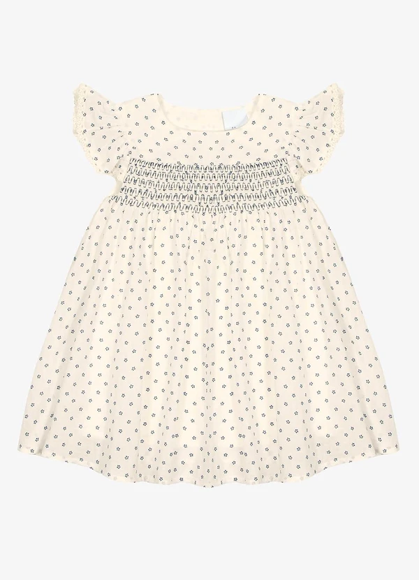 Trick Nick - Vestido Infantil Tricoline Bege