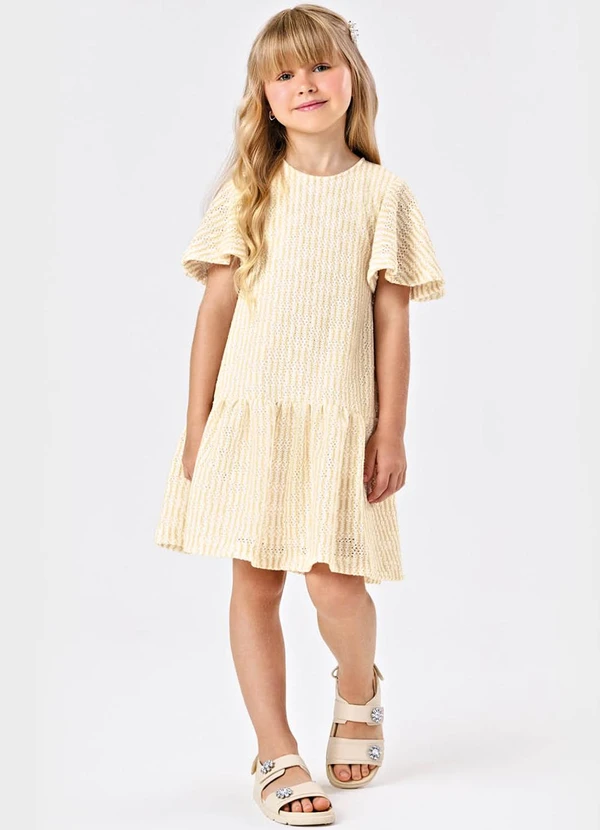 Trick Nick - Vestido Infantil Tricot Bege 3