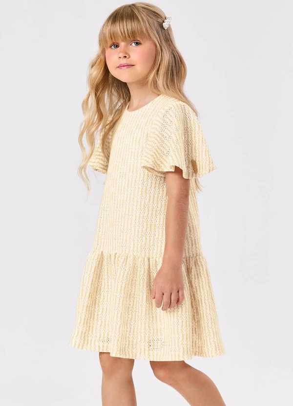 Trick Nick - Vestido Infantil Tricot Bege 4