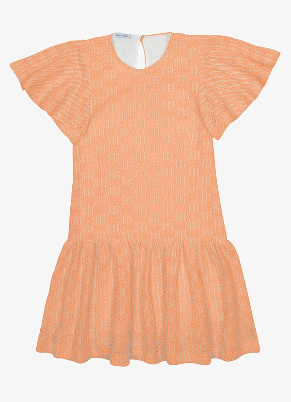 Trick Nick - Vestido Infantil Tricot Laranja