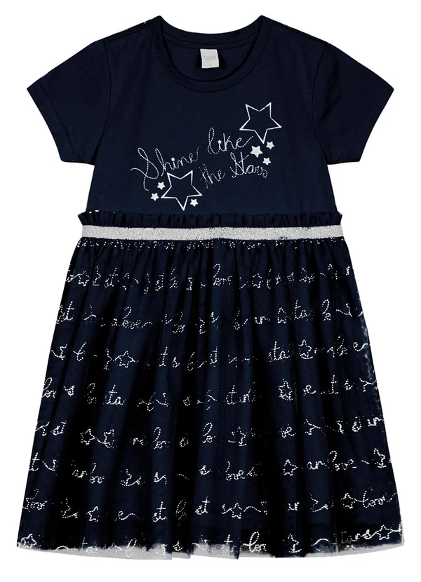 Trick Nick - Vestido Infantil Tule Azul
