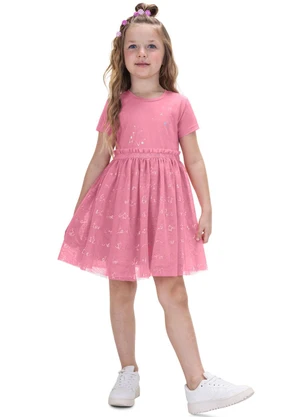 Vestido Longo Vestido Malha Infantil Trick Nick Vestido Infantil