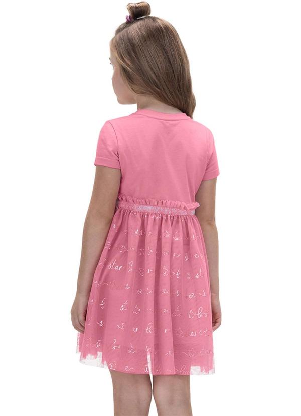 Vestido Infantil Tule Rosa Trick Nick