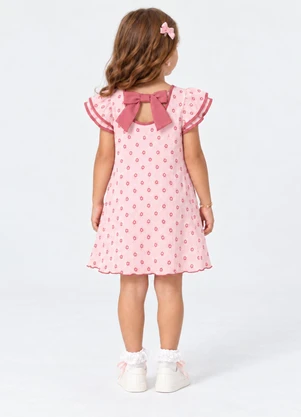 Trick Nick - Vestido Infantil Verão em Plissado Floral Rosa - TRICK NICK