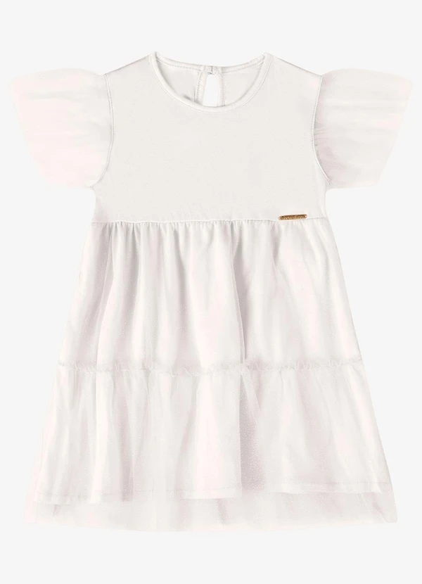 Rovi Kids - Vestido Infantil Verão em Tule Bright Bege