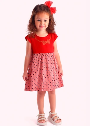 Duduka - Vestido Infantil Vermelha - DUDUKA