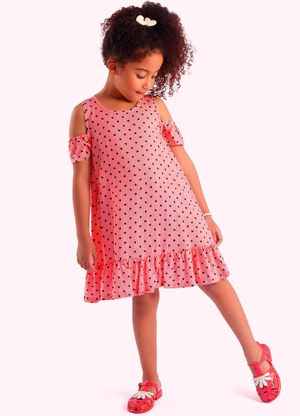 Duduka - Vestido Infantil  Vermelha