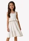 Trick Nick - Vestido Infantil Viscolinho Lurex Bege - variação: Bege
