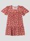 Kely Kety - Vestido Infantil Viscose Estampado Amarelo - variação: Vermelho