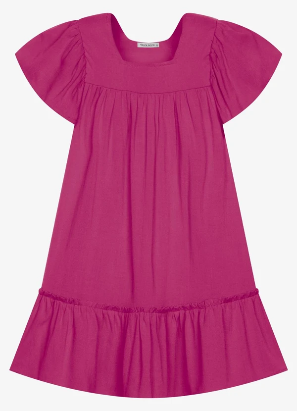 Trick Nick - Vestido Infantil Viscose Liso Rosa