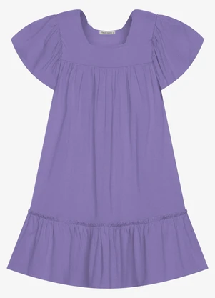 Trick Nick - Vestido Infantil Viscose Liso Roxo - TRICK NICK