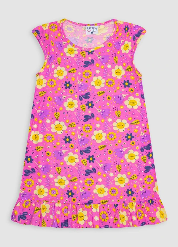 Turminha - Vestido Infantil Viscose Rosa