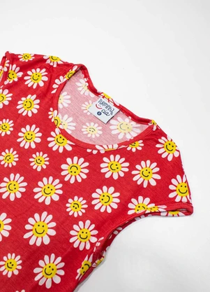 Turminha - Vestido Infantil Viscose Vermelho - TURMINHA