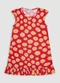 Turminha - Vestido Infantil Viscose Rosa - variação: Vermelho