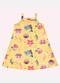 Kyly - Vestido Infatil Menina em Algodão Rosa - variação: Amarelo