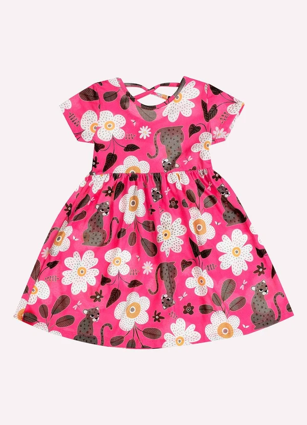Kyly - Vestido Infatil Menina Flores Rosa 3