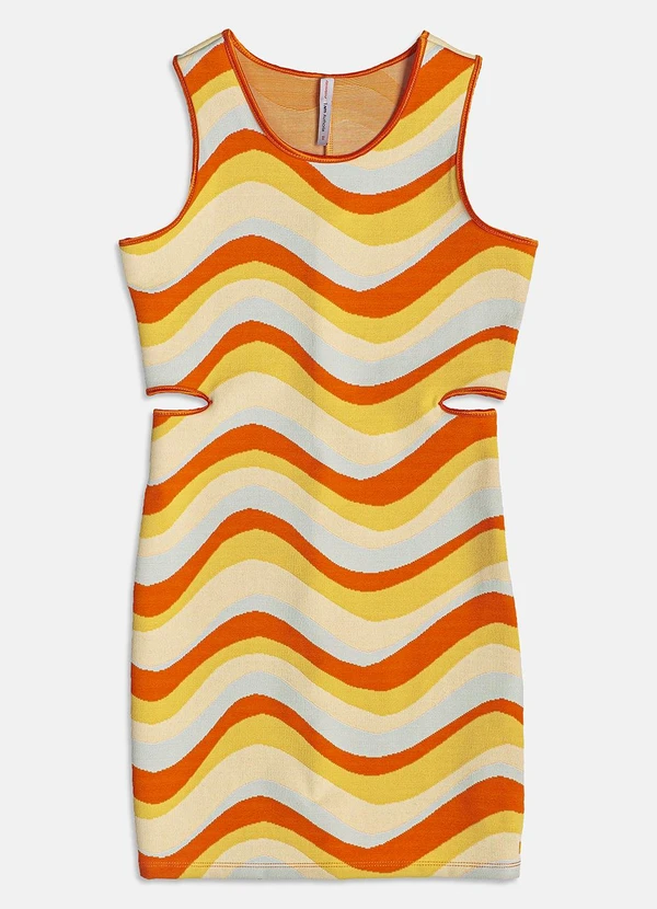 I Am - Vestido Jacquard Amarelo 2