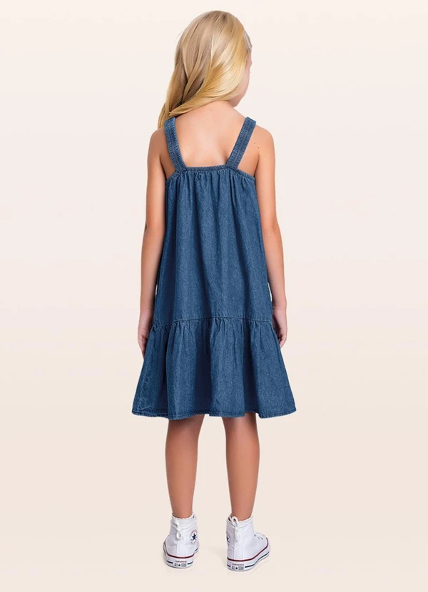Fakini Kids - Vestido Jeans Azul 3