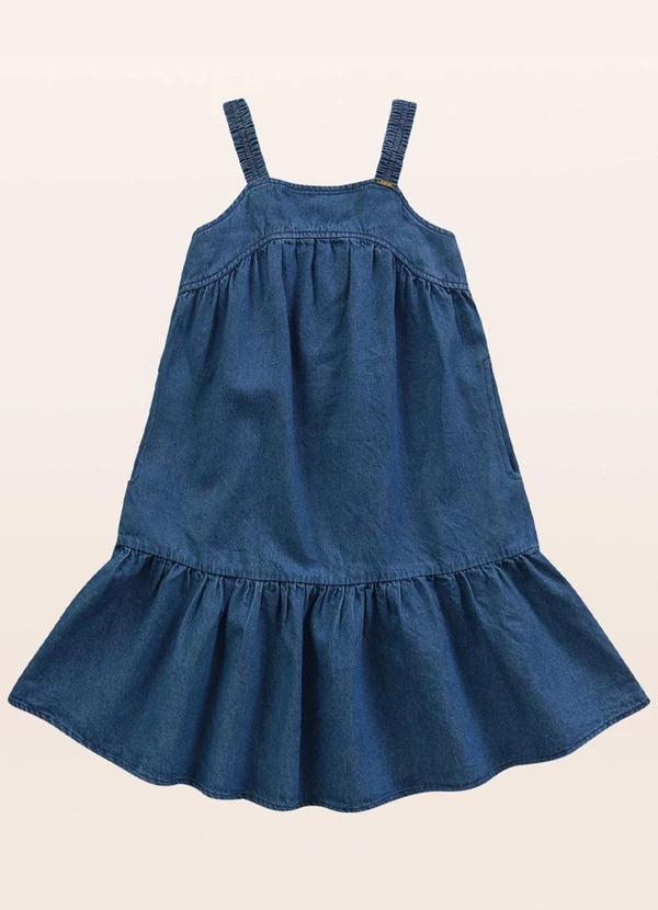 Fakini Kids - Vestido Jeans Azul 4