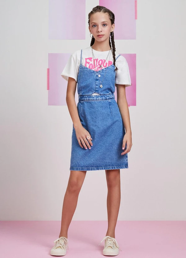 I Am - Vestido Jeans Azul