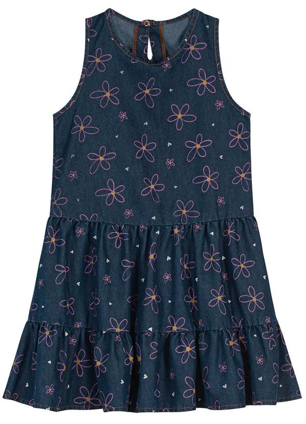 Trick Nick - Vestido Jeans Infantil Denim Azul