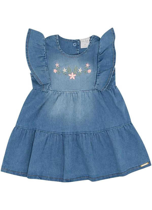 Pulla Bulla - Vestido Jeans Leve com Elastano Azul