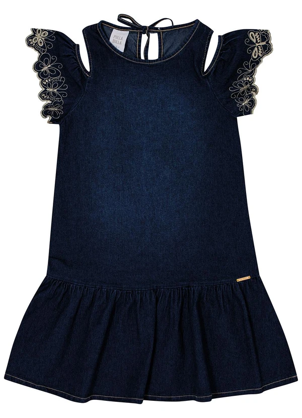 Pulla Bulla - Vestido Jeans Leve com Elastano Azul