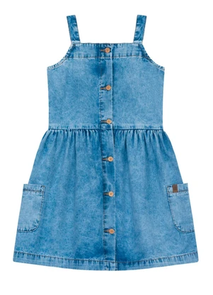 Brandili - Vestido Jeans Teen Menina Azul - BRANDILI
