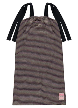 Gloss - Vestido Juvenil com Alças em Tricot Marrom - GLOSS