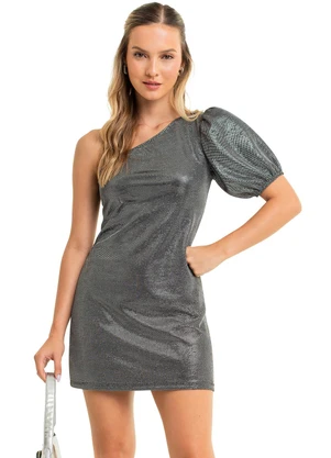 Gloss - Vestido Juvenil com Brilho Preto - GLOSS