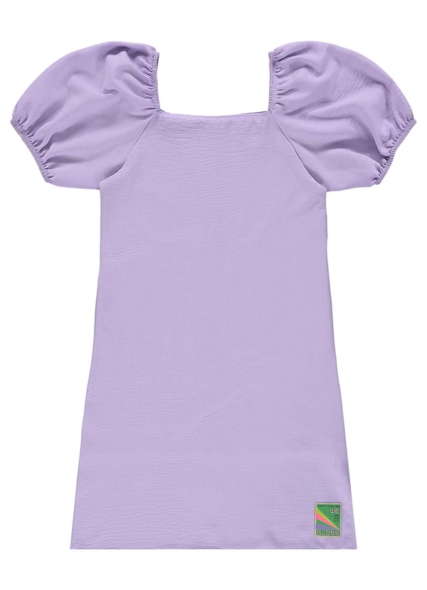 Gloss - Vestido Juvenil com Manga Bufante Roxo 3