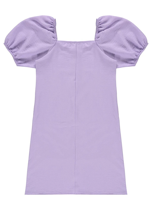 Gloss - Vestido Juvenil com Manga Bufante Roxo 4