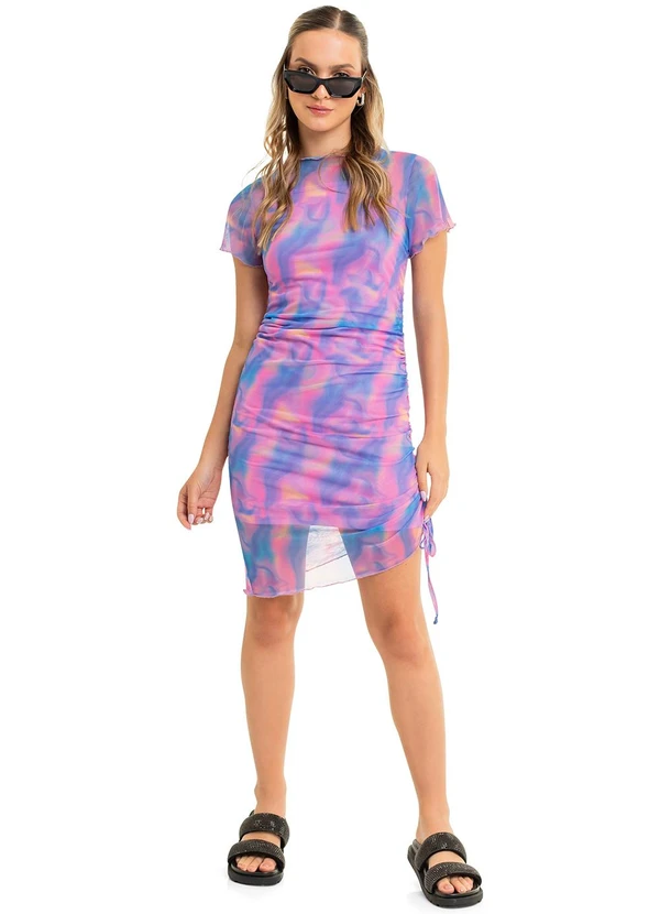 Gloss - Vestido Juvenil com Sobreposição Roxo 2