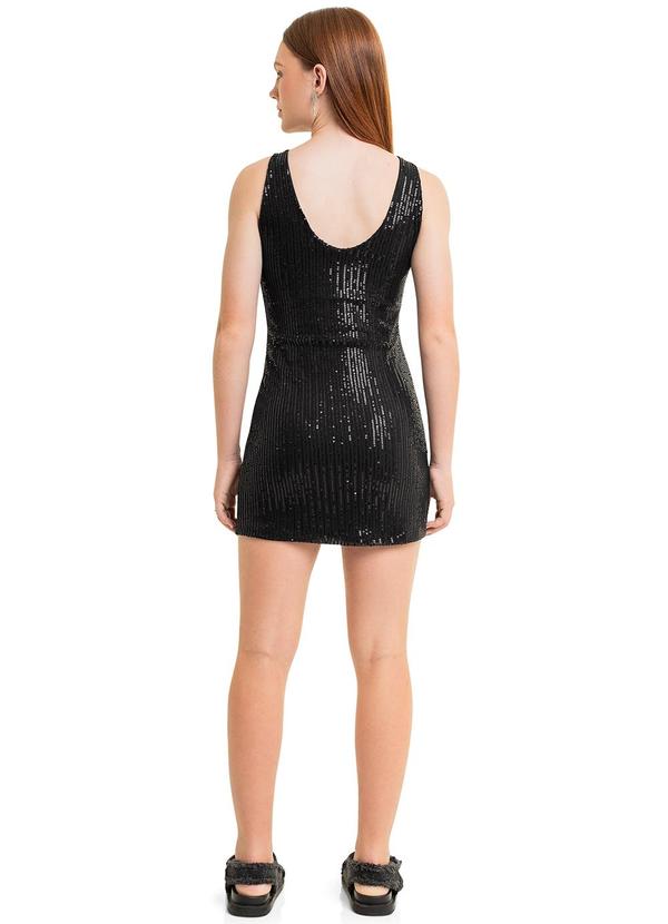 Gloss - Vestido Juvenil de Paetê Preto 4