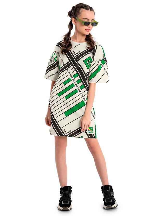 Gloss - Vestido Juvenil em Moletom Bege