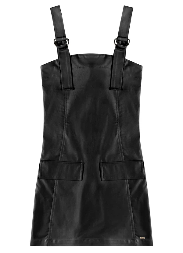 Gloss - Vestido Juvenil em Tecido Bengaline Preto 5