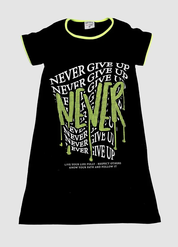 Turminha - Vestido Juvenil Meia Malha Preto 2