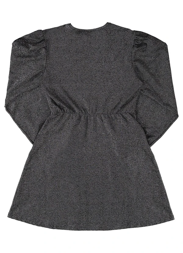 Milli e Nina - Vestido Juvenil Menina Lurex Preto 4