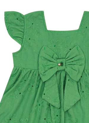 Pulla Bulla - Vestido Laise e Malha Forro Verde - PULLA BULLA