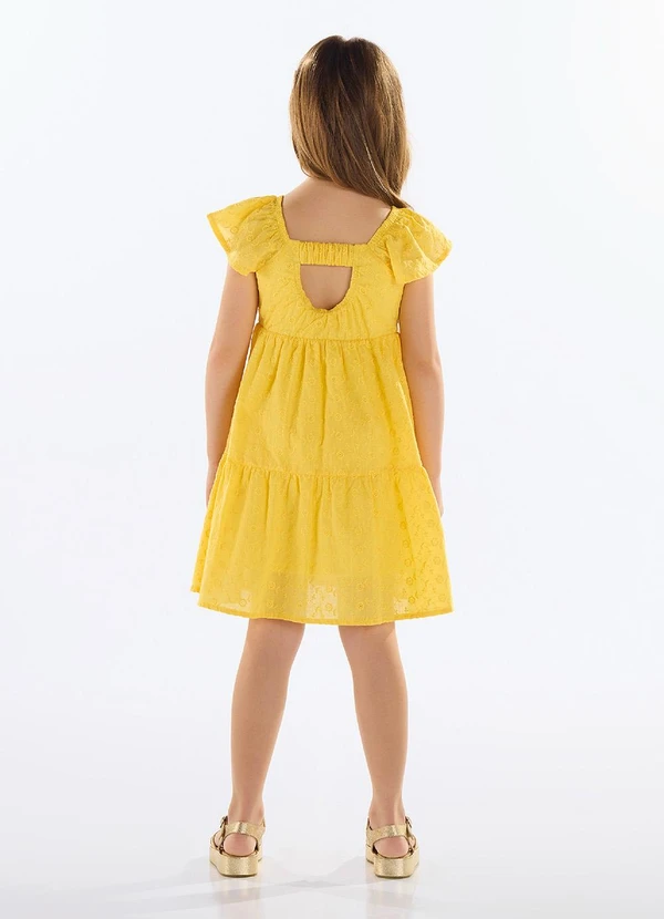 Quimby - Vestido Laise Infantil Amarelo 2
