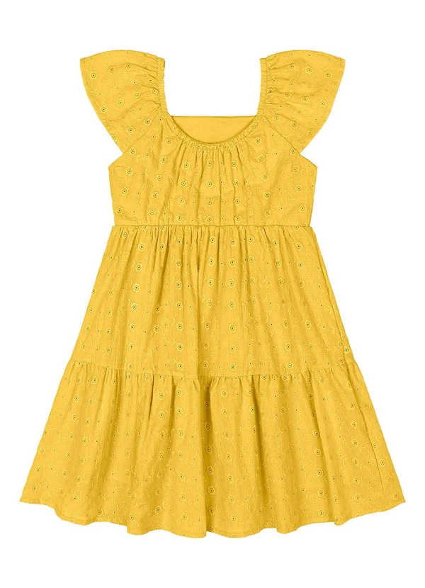 Quimby - Vestido Laise Infantil Amarelo 4
